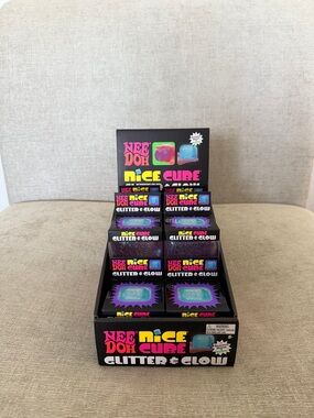 Nee Doh Nice Cube Glitter & Glow Display - Multi Color